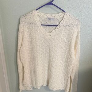 Worthington Cream Knit Sweater